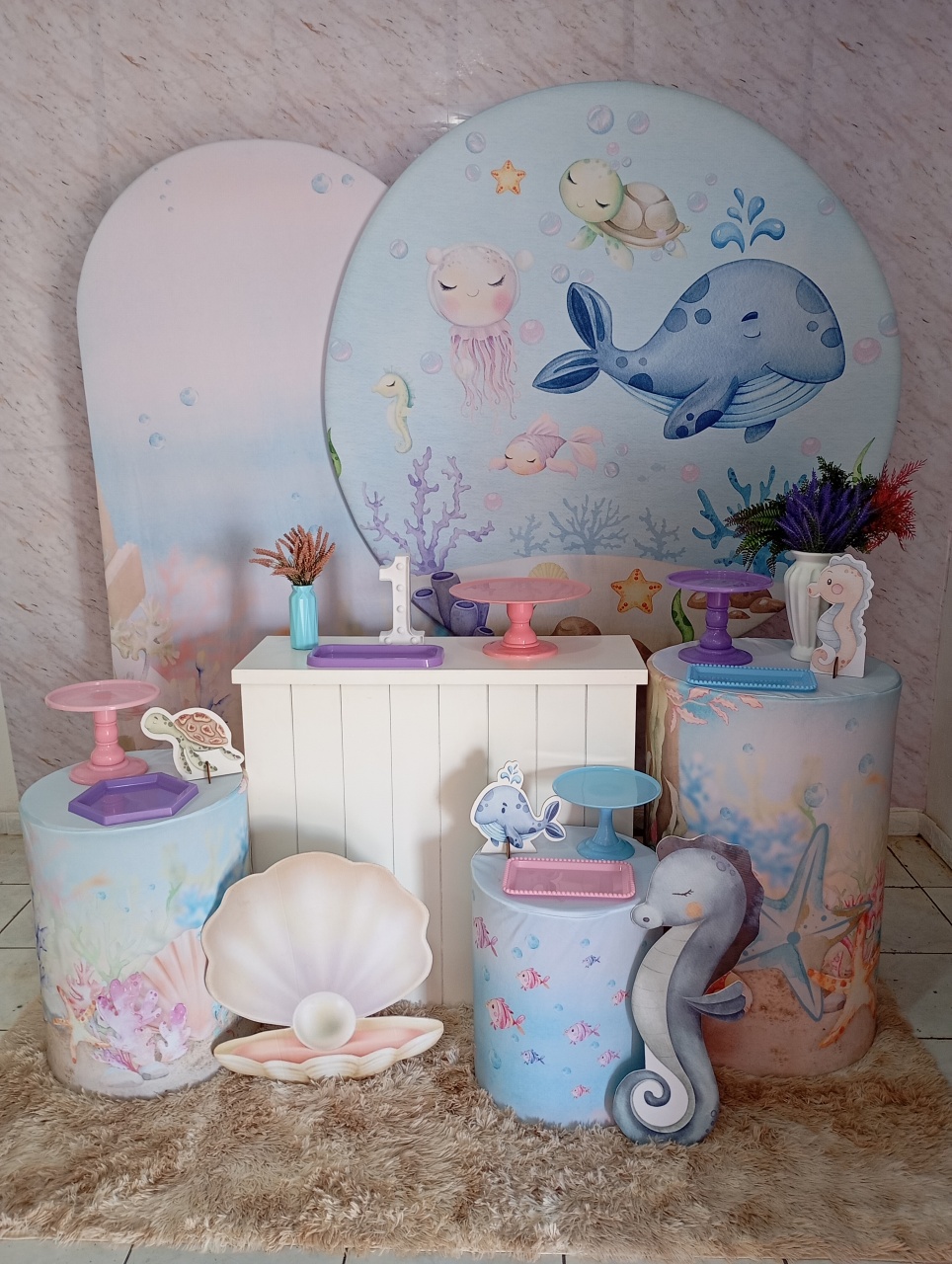 Kit Diamante Fundo Do Mar Menina - Greicy Art´s Decor