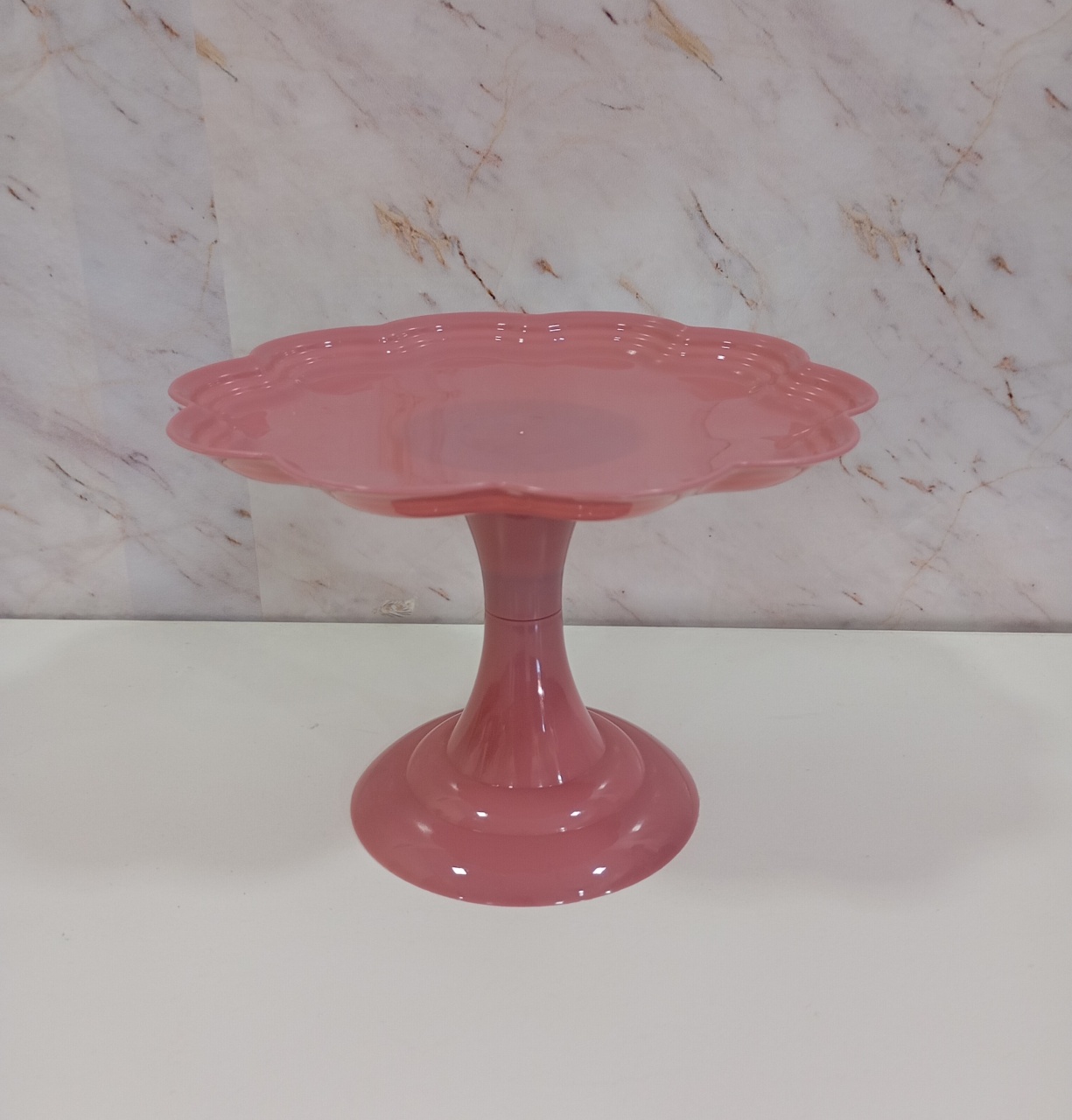Bandeja Alta Flor Rosé - Greicy Art´s Decor