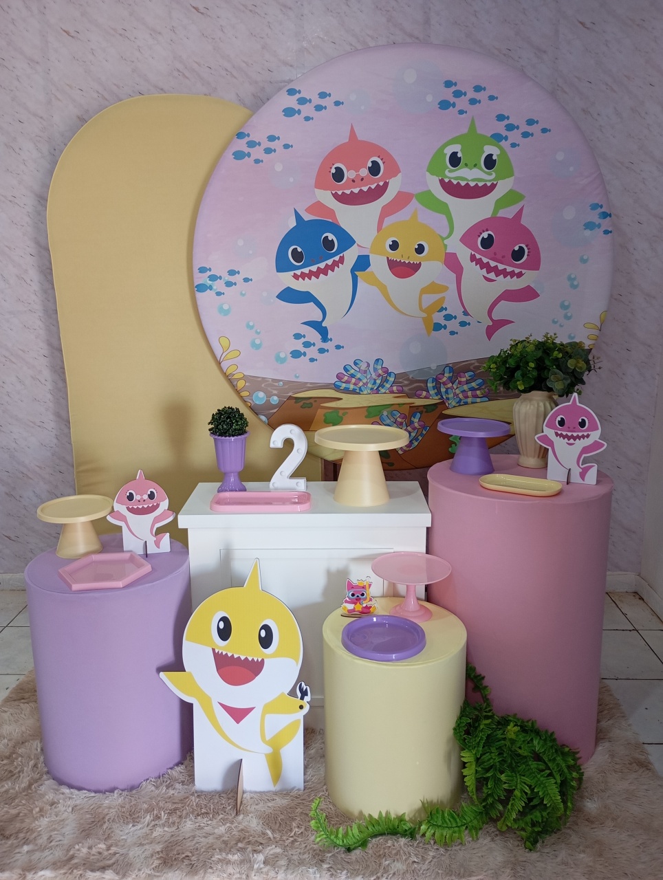 Kit Diamante Baby Shark Menina - Greicy Art´s Decor
