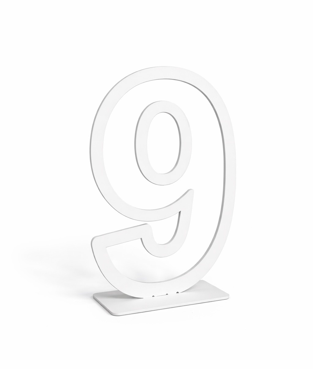Número 9 Chão Mdf - Greicy Art´s Decor