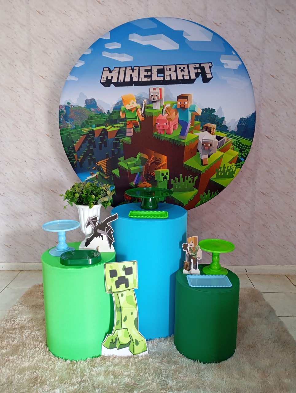 Kit Prata Minecrafet - Greicy Art´S Decor