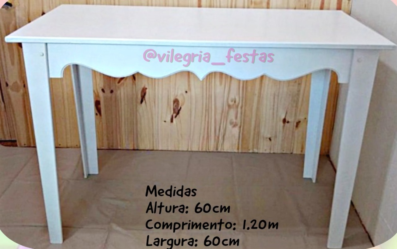 Mesa 1.20 Branca - Vilegria Festas
