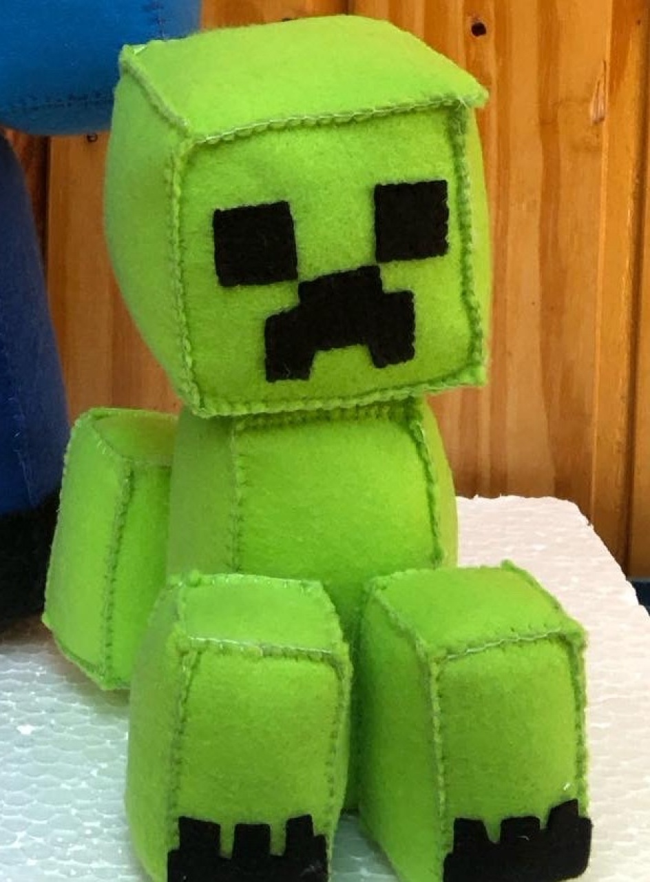 Feltro Minecraft Creeper - Vilegria Festas