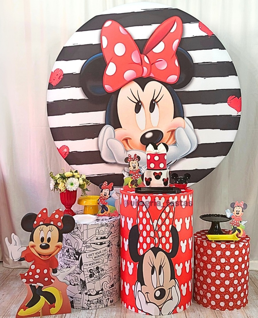 Kit Arco Iris Minnie Vermelha - Vilegria Festas