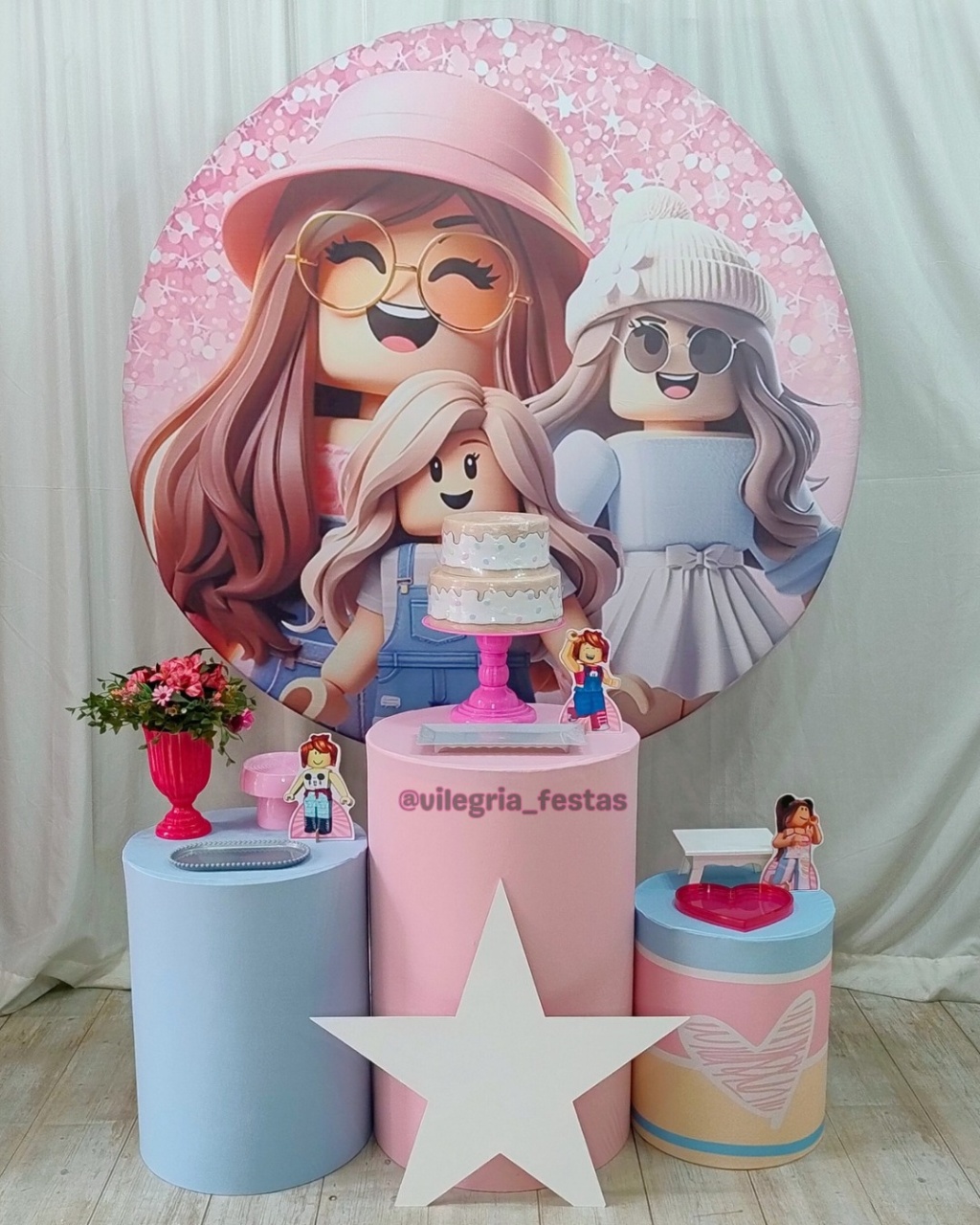 Kit Arco Íris Roblox Feminino - Vilegria Festas