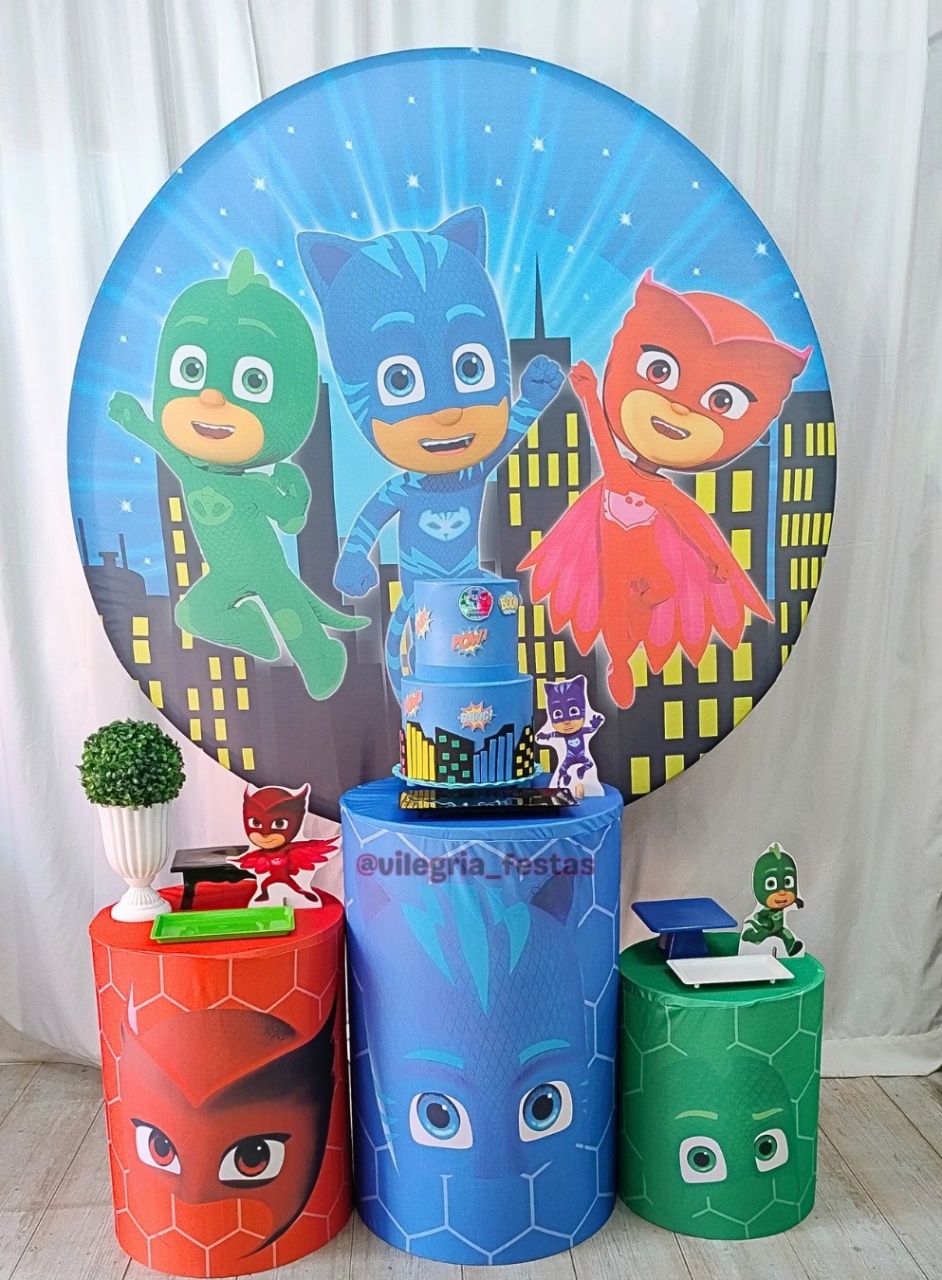 Kit Arco Íris Pj Masks - Vilegria Festas