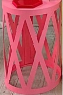 Mesa Cilindro Treliça Rosa M - Vilegria Festas