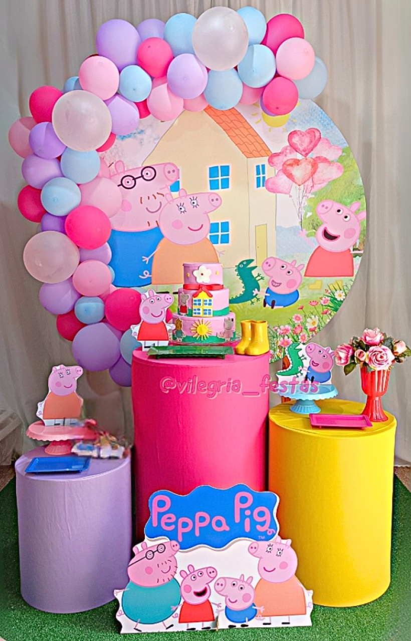 Kit Arco Íris Peppa Pig - Vilegria Festas