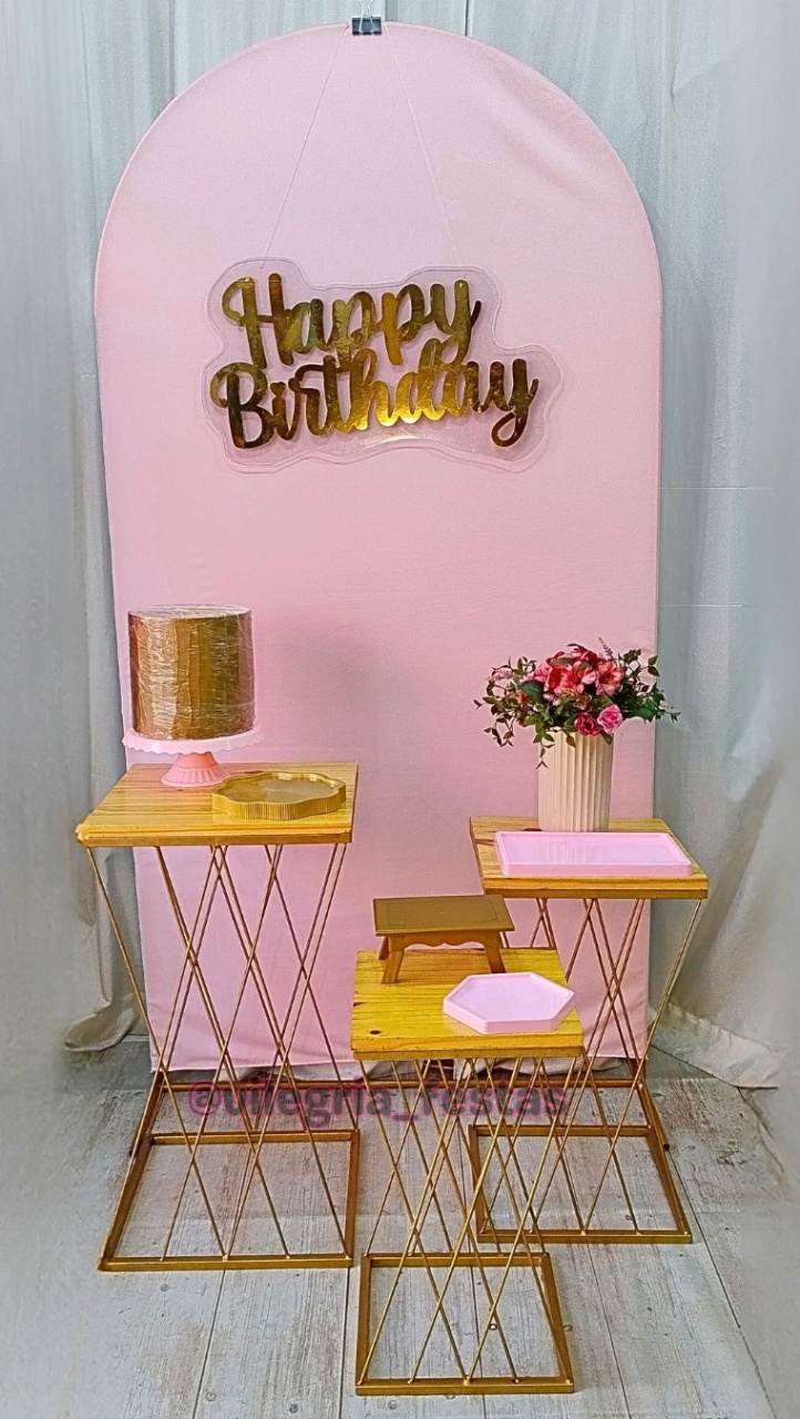 Kit Adulto Rof3 Rosa Com Dourado - Vilegria Festas