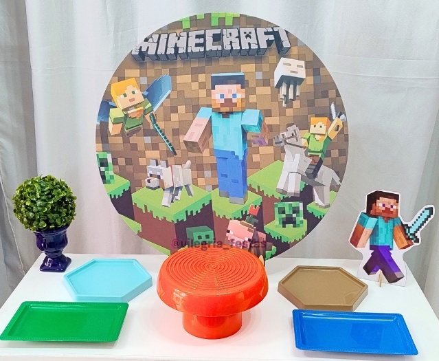 Kit Alegria Minecraft - Vilegria Festas