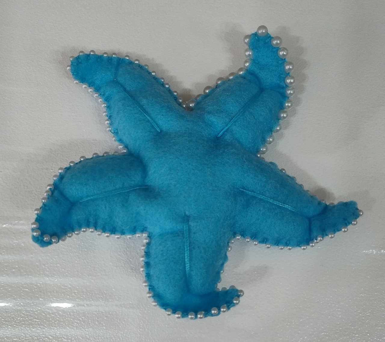 Feltro Estrela Do Mar Azul Turquesa  - Vilegria Festas