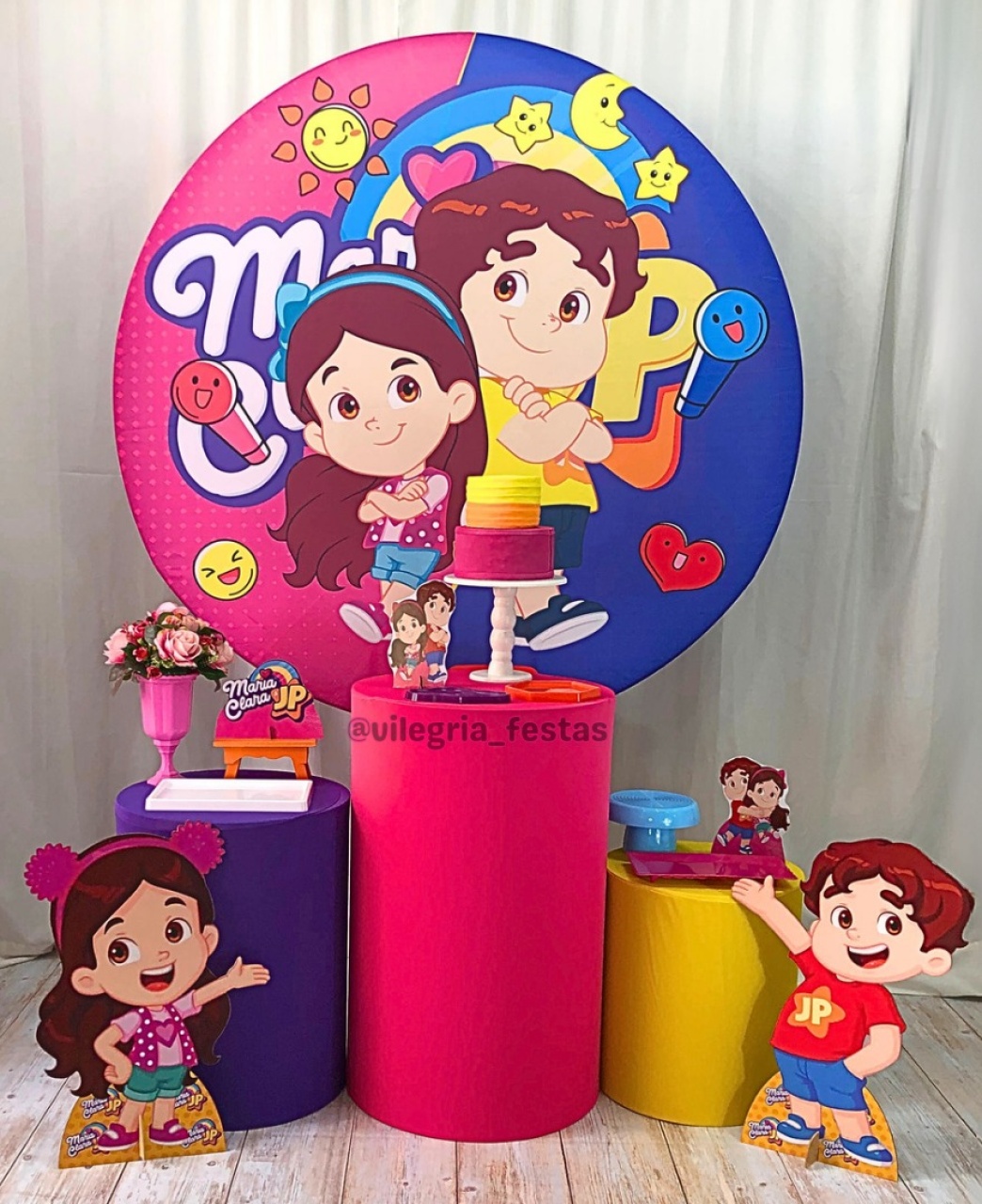 Kit Arco Íris  Maria Clara E Jp - Vilegria Festas
