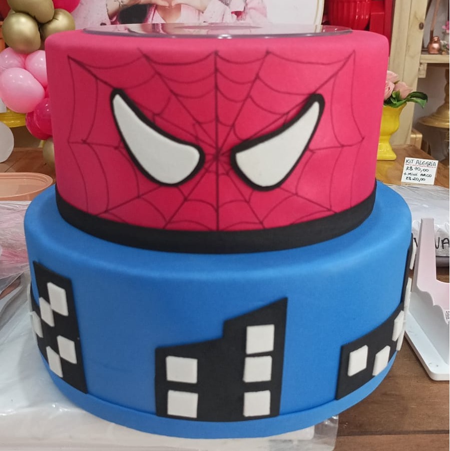 Bolo Fake 2And Homem Aranha - Vilegria Festas