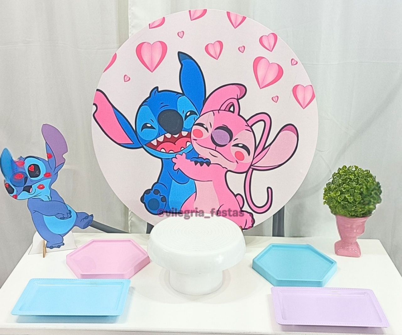 Kit Alegria Stitch E Angel - Vilegria Festas