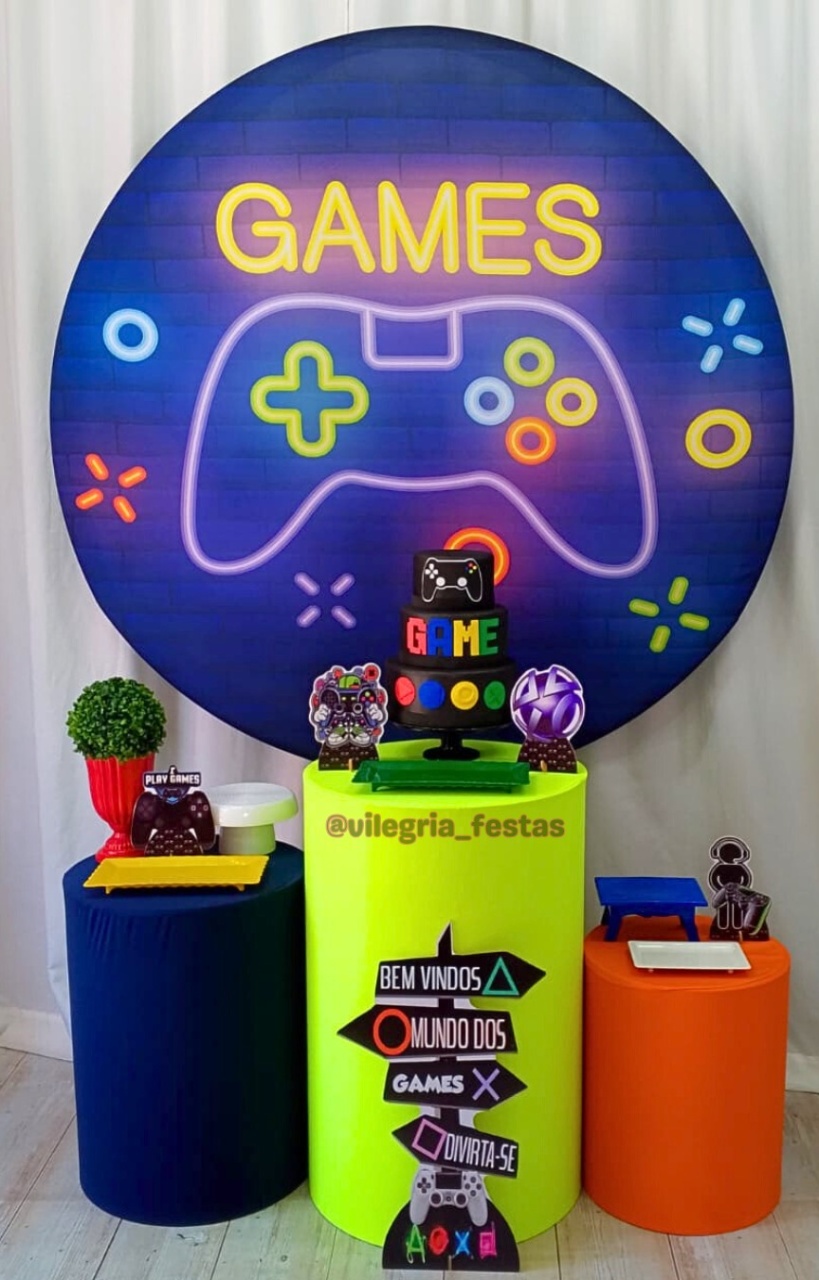 Kit Arco Íris Games 1 - Vilegria Festas