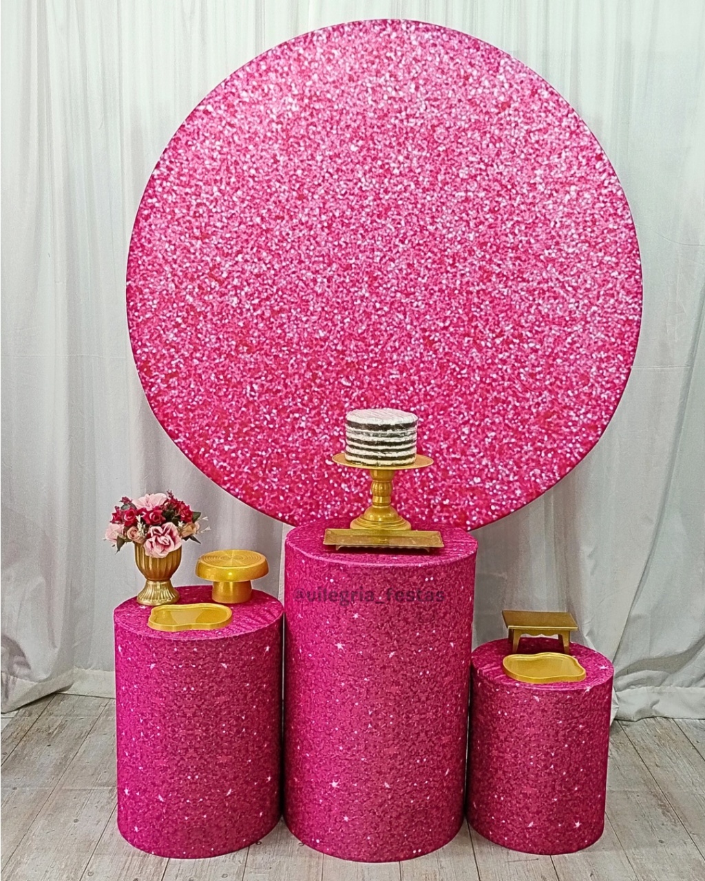 Kit Adulto Rc Pink Glitter - Vilegria Festas