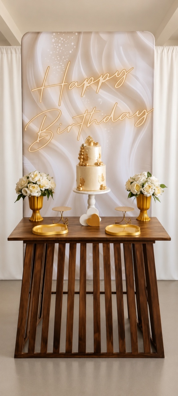Composição Sublime Dourado E Branco 1 - Vilegria Festas
