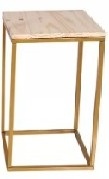 Mesa Cubo de Ferro Dourada P - Vilegria Festas