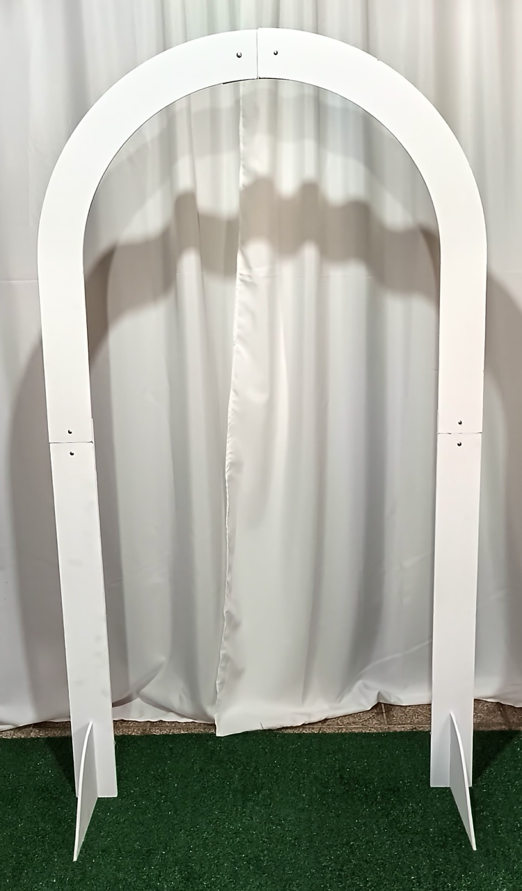 Painel Arco Portal Romano Branco - Vilegria Festas
