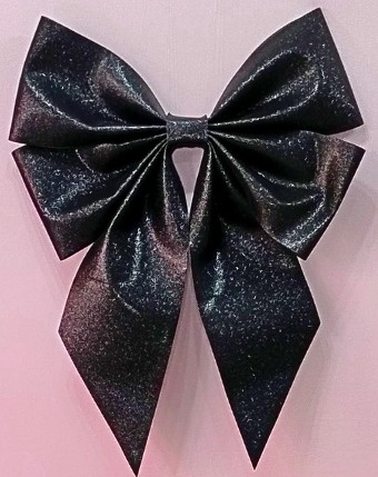 Laço Grande Preto Glitter - Vilegria Festas