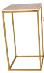 Mesa Cubo de Ferro Dourada G - Vilegria Festas