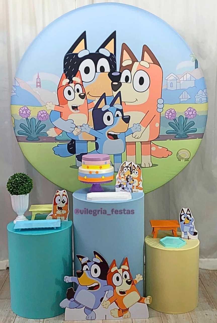 Kit Arco Íris Bluey  - Vilegria Festas