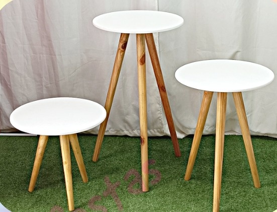Trio de Mesa Pé Palito Alta - Vilegria Festas