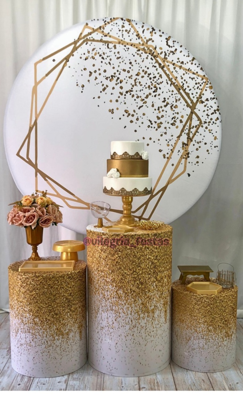 Kit Adulto Rc Branco Com Dourado  - Vilegria Festas