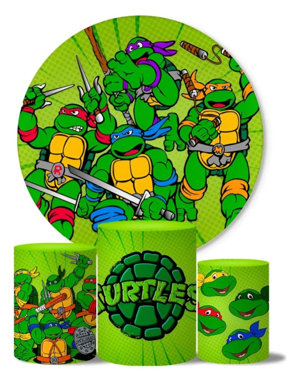 Kit Arco Íris Tartaruga Ninjas - Vilegria Festas