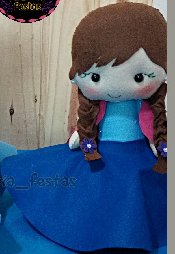 Feltro Frozen Ana - Vilegria Festas