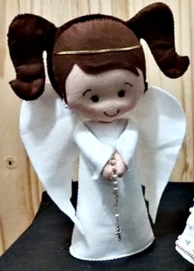 Feltro Batizado Menina - Vilegria Festas