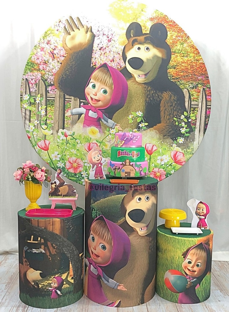 Kit Arco Íris Masha E Urso - Vilegria Festas