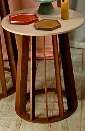 Mesa Cone Ripada M Tampo Cappuccino  - Vilegria Festas