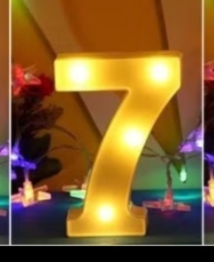 Número Luminoso 7 Pilha G - Vilegria Festas