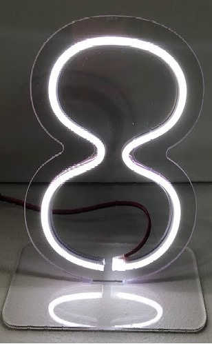 Número de Mesa de Led Branco Frio 8 - Vilegria Festas