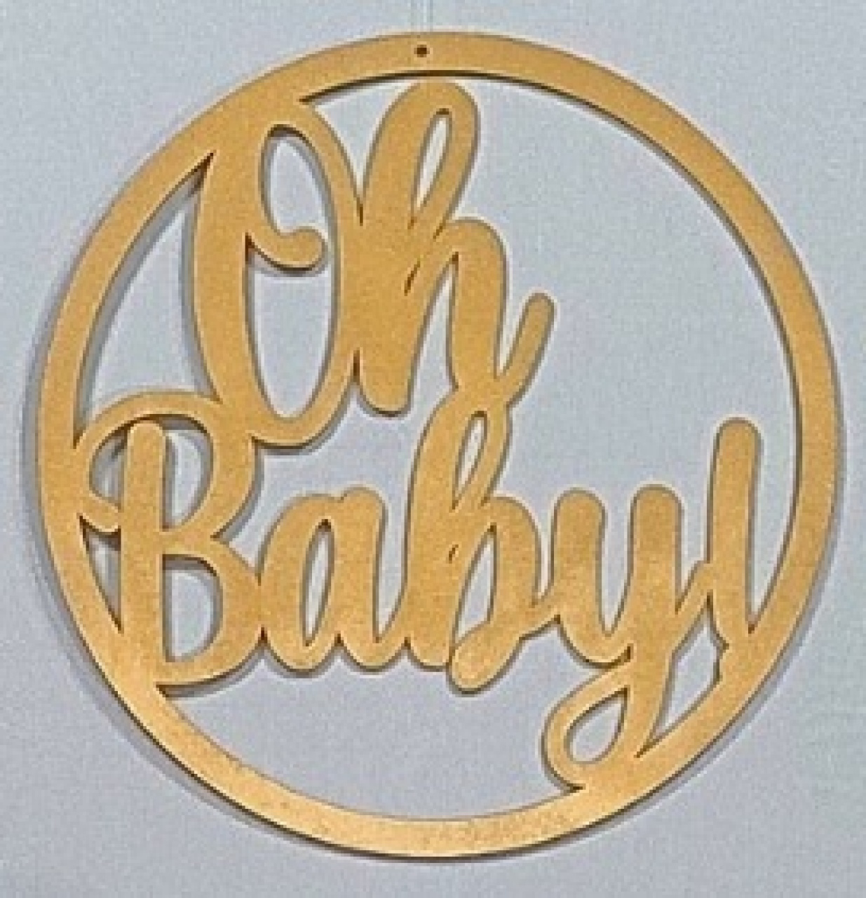 Oh Baby Dourado Em Mdf - Vilegria Festas