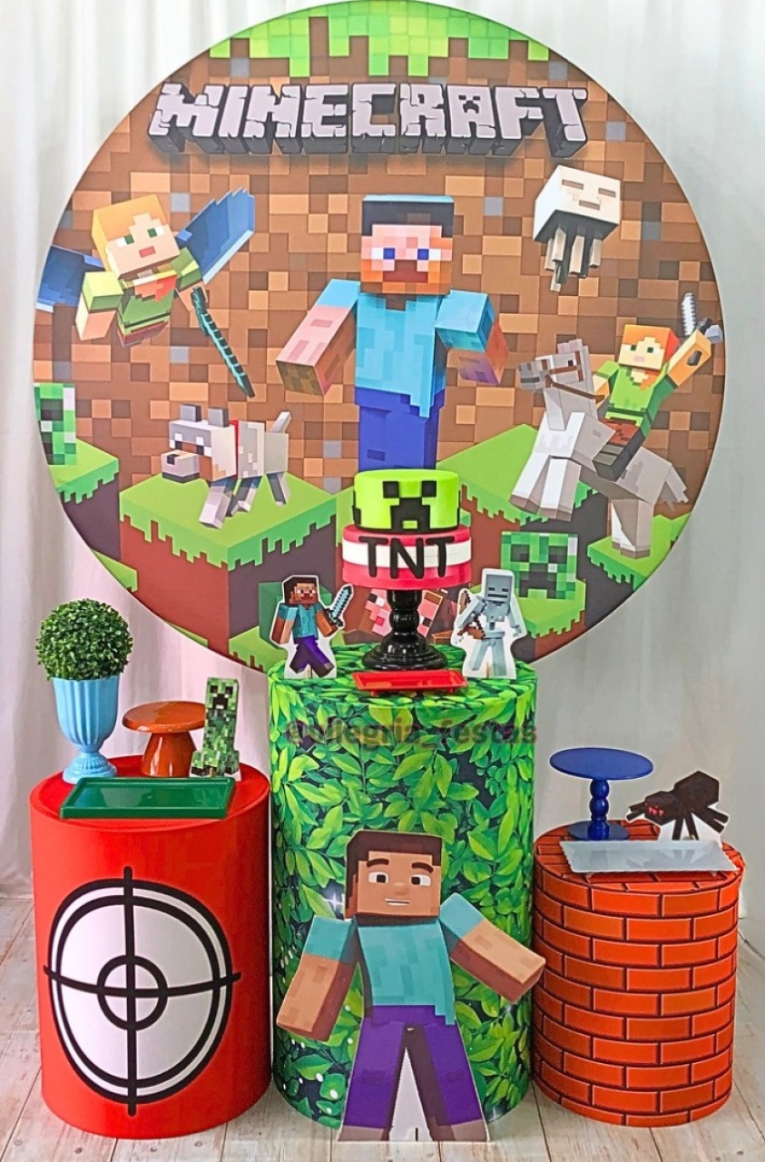 Kit Arco Íris Minecraft - Vilegria Festas