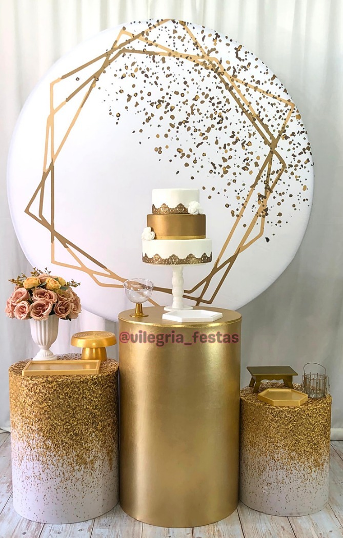 Kit Adulto Rc Branco Com Dourado 1 - Vilegria Festas