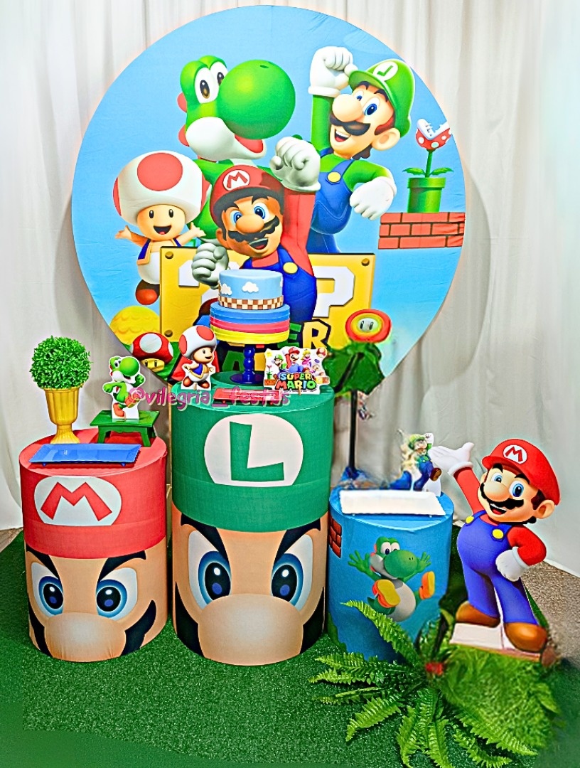 Kit Arco Íris Mario Brós - Vilegria Festas