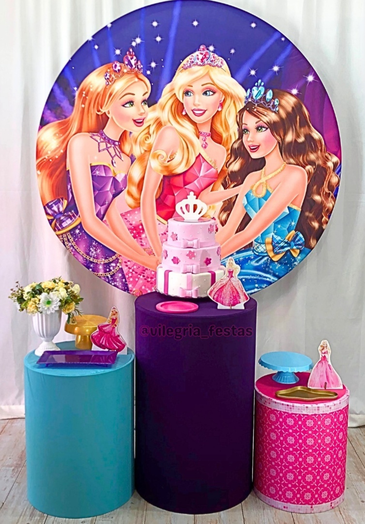 Kit Arco Iris 3 Barbie - Vilegria Festas