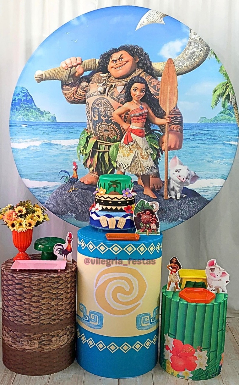 Kit Arco Íris Moana E Maui - Vilegria Festas