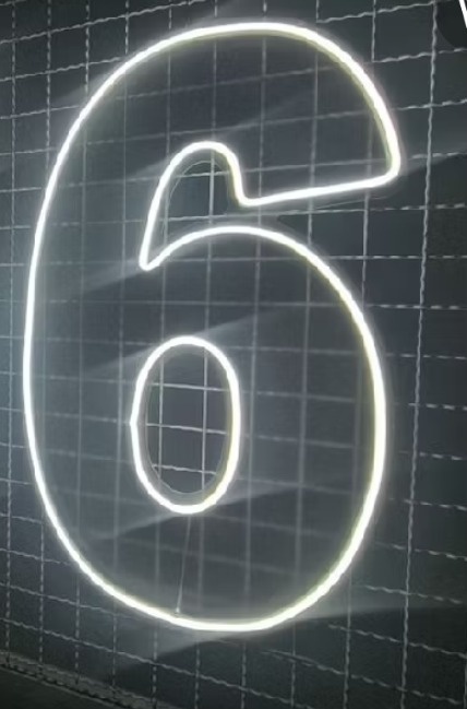 Número de Led Branco Frio 6 - Vilegria Festas