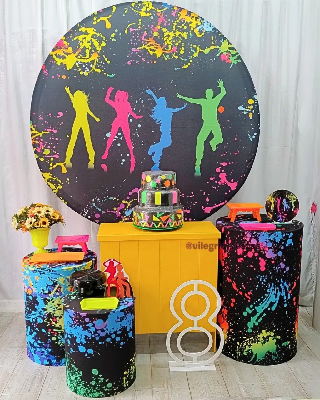 Kit Estrela Neon Balada  - Vilegria Festas