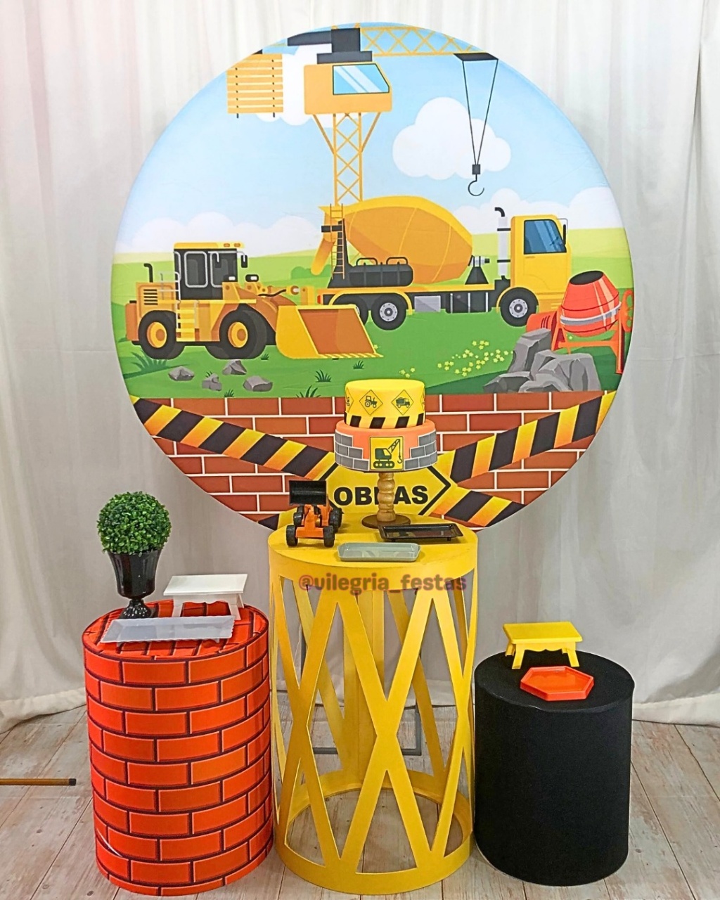 Kit Arco Íris Construção - Vilegria Festas