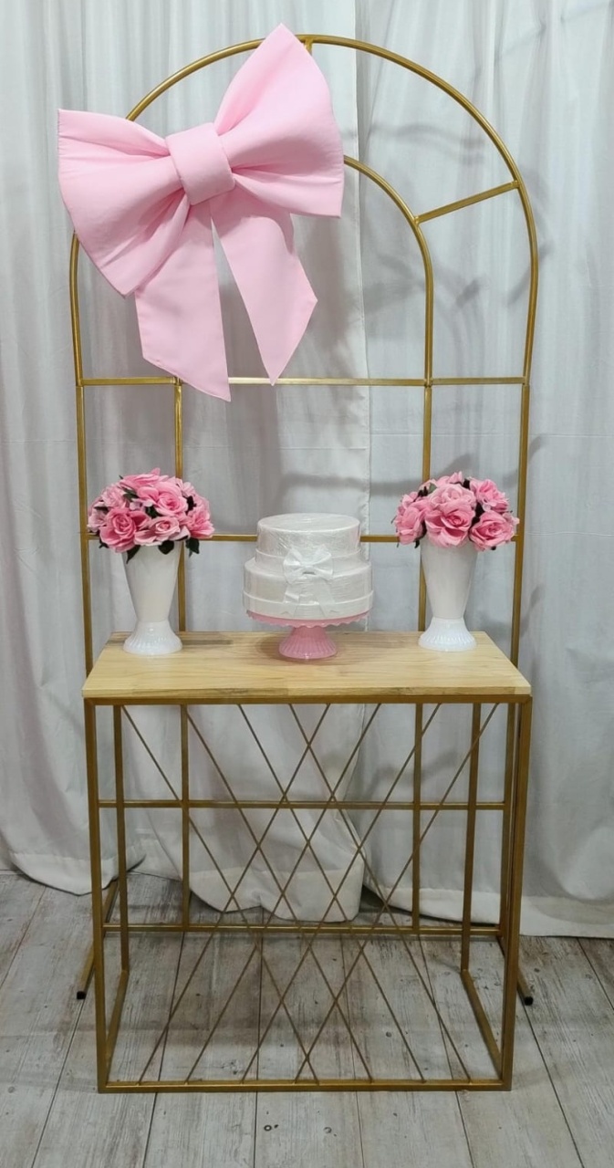 Composição Laço Rosa  - Vilegria Festas