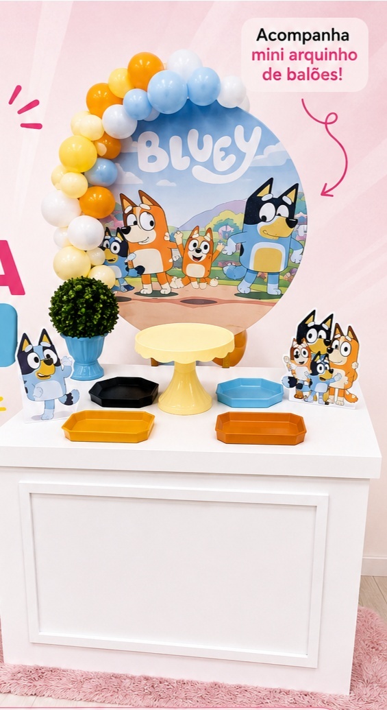 Kit Alegria Com Mesa Bluey Menino - Vilegria Festas