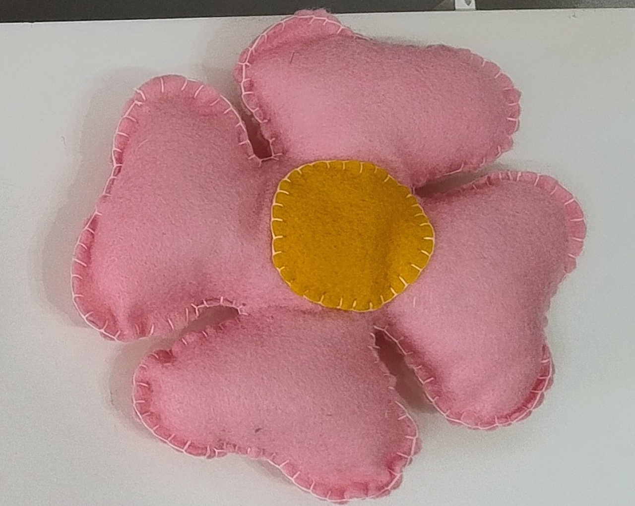 Feltro Flor Rosa - Vilegria Festas