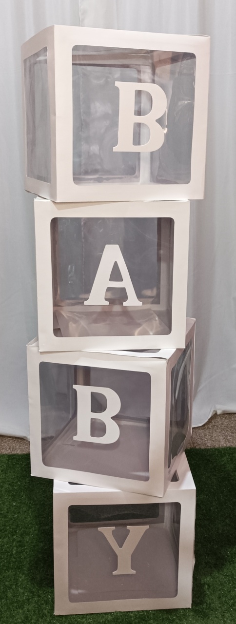 Cubos Baby Branco Acetato G - Vilegria Festas