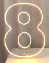 Número de Led Branco Quente 8 - Vilegria Festas