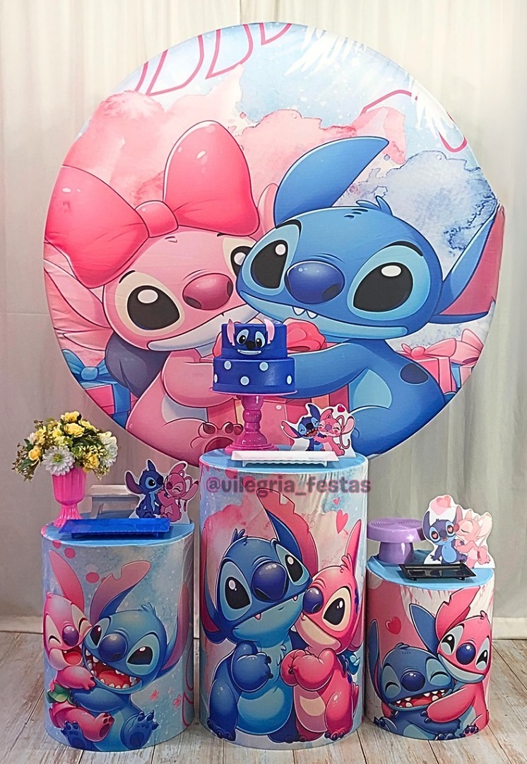 Kit Estrela Stitch E Angel  - Vilegria Festas
